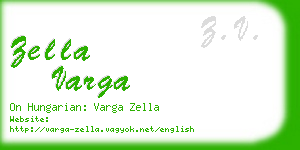 zella varga business card